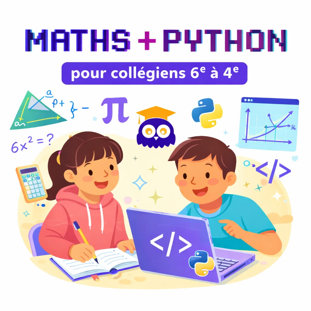 Collégiens programmant un jeu en Python avec Pygame tout en apprenant les mathématiques